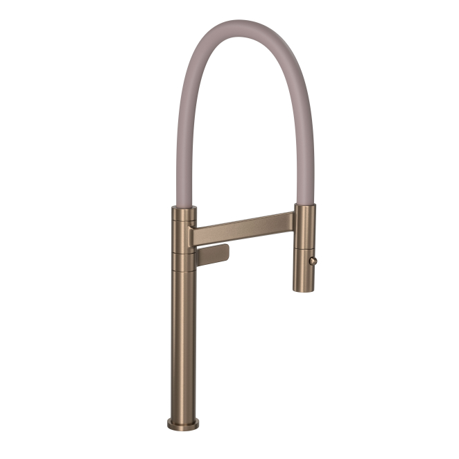 Torneira de Mesa para Cozinha com Bica Flexível Corten e Fendi