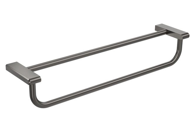 Porta Toalhas Barra Dupla 60cm Dark Antracite 2042.GF104.060.MT | DECA