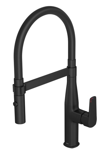Misturador Monocomando de Mesa para Cozinha Inox/Preto 2274.INX.PT