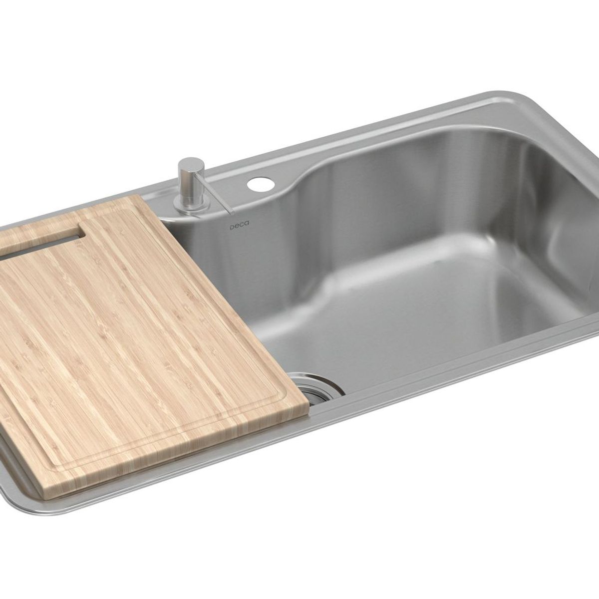 Cuba de Cozinha Retangular 60X40cm com Deck e Acessórios Inox CC