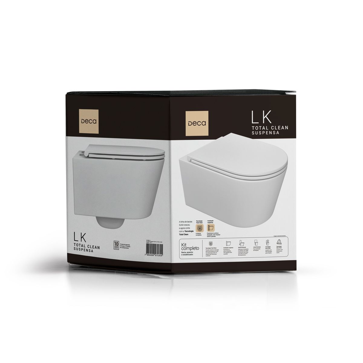 Kit Completo Bacia Suspensa Branco KP.8830.17 | DECA