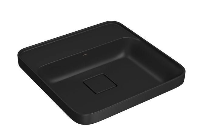 Cuba Quadrada de Sobrepor 40cm com Deck Ébano Fosco L.21040.M.94